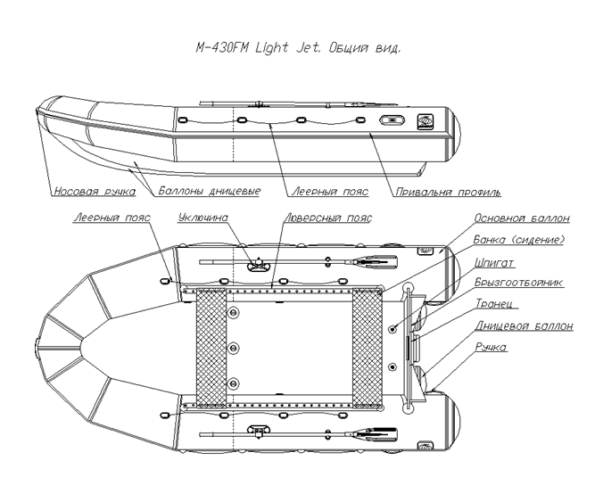 Лодка Фрегат М-430 FM Light Jet